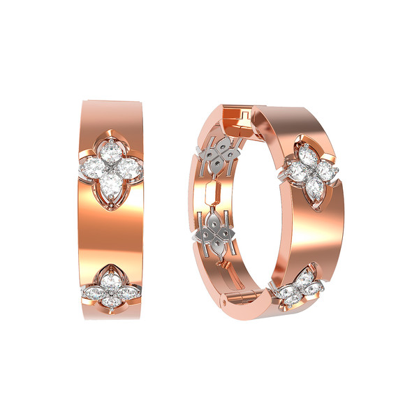 Серьги из золота c бриллиантами