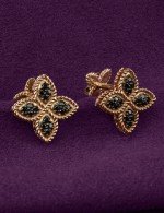 Серьги из золота 585 пробы c бриллиантами