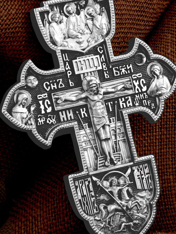 Крест из белого золота