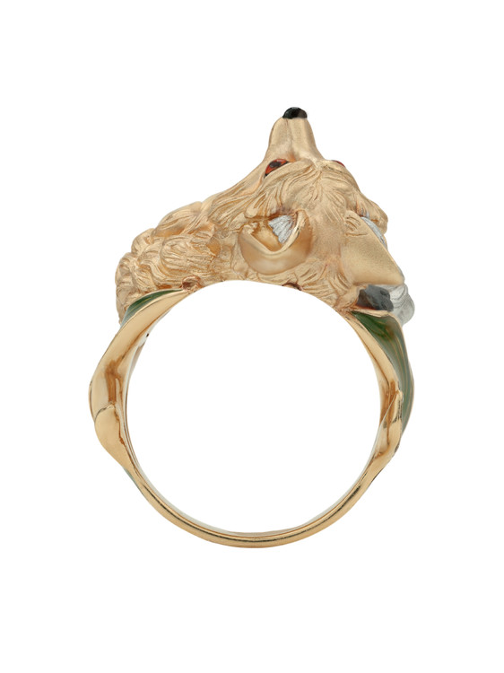 Кольцо из золота c эмалью