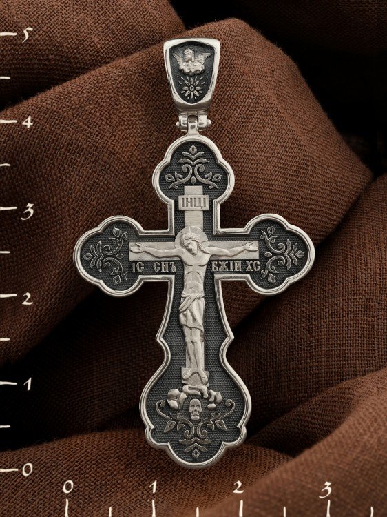 Крест из белого золота