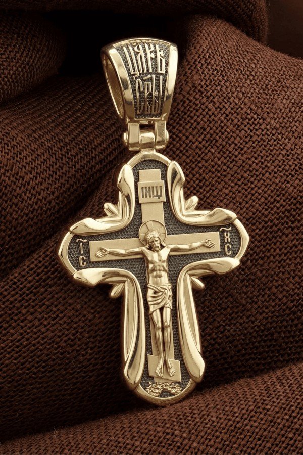 Крест из лимонного золота