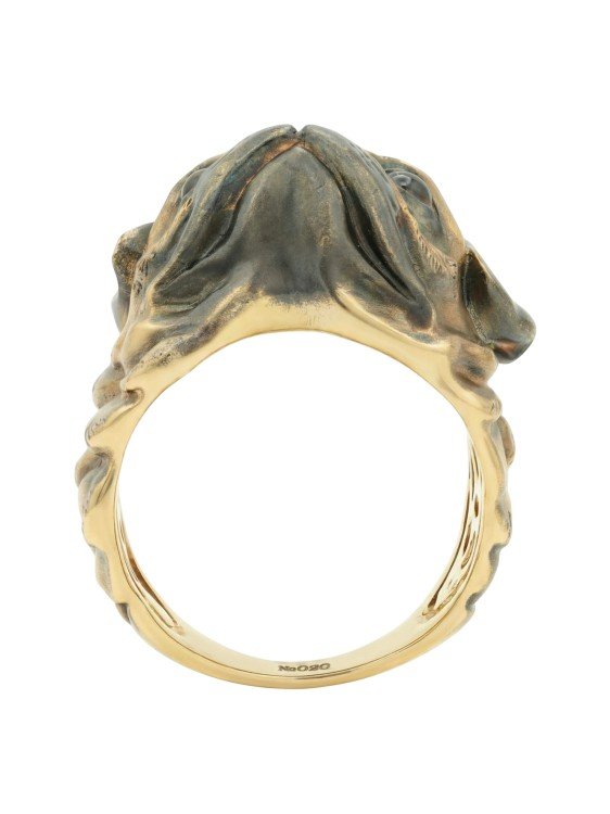 Кольцо из лимонного золота c эмалью