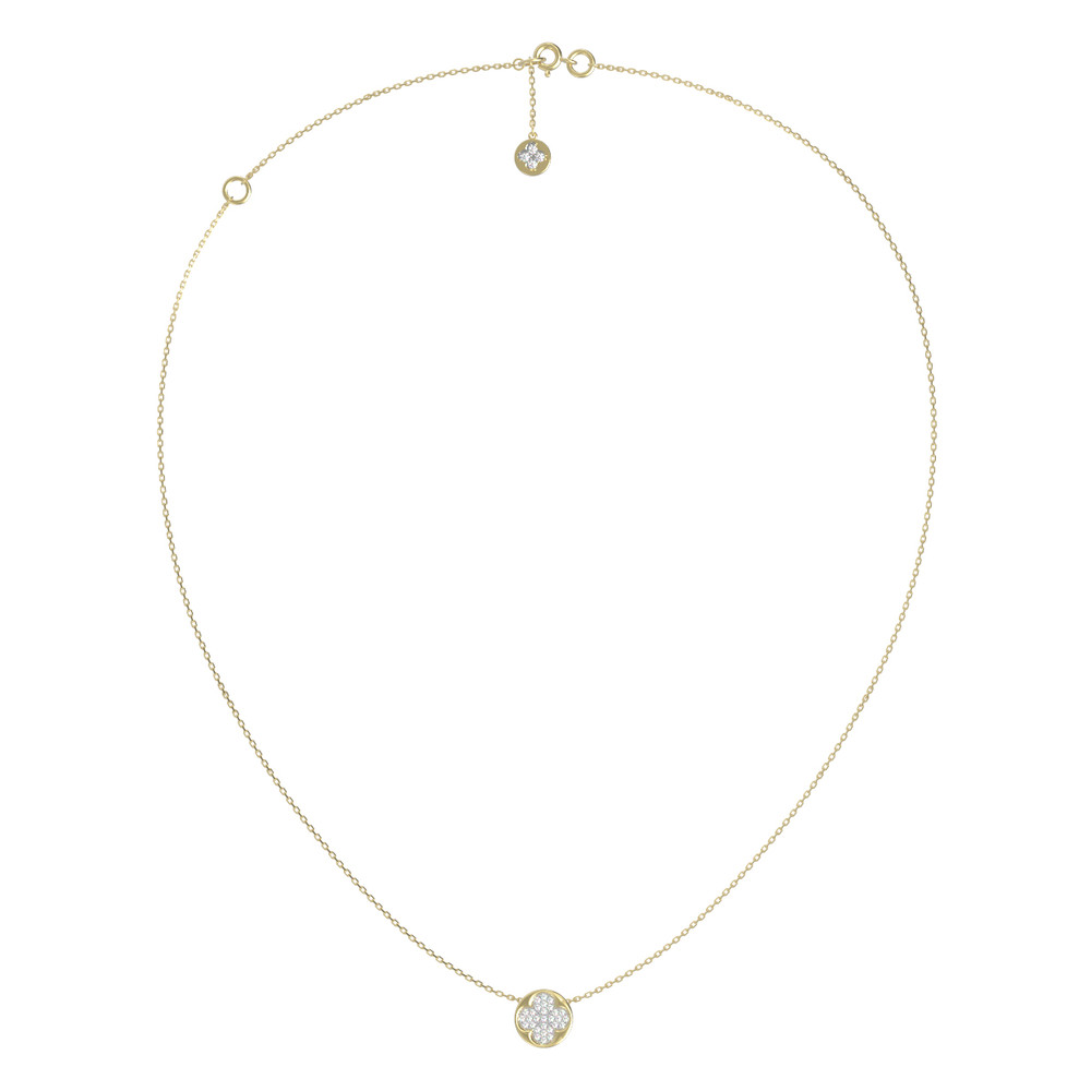 Колье из лимонного золота c бриллиантами