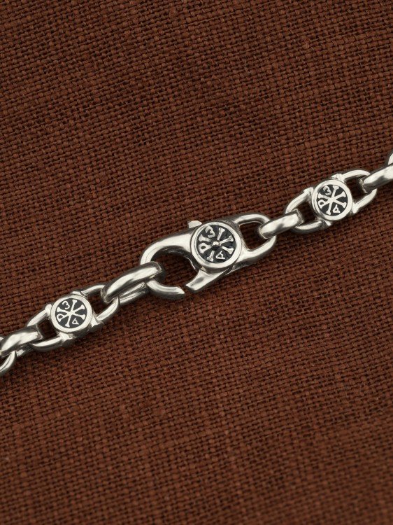 Цепь из белого золота c эмалью