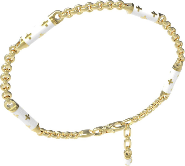 Браслет из лимонного золота c эмалью