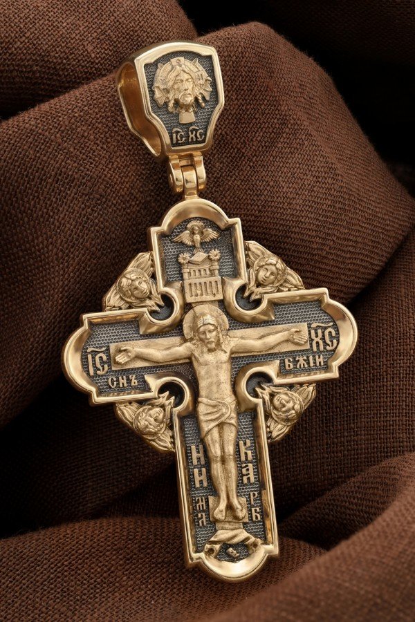 Крест из лимонного золота