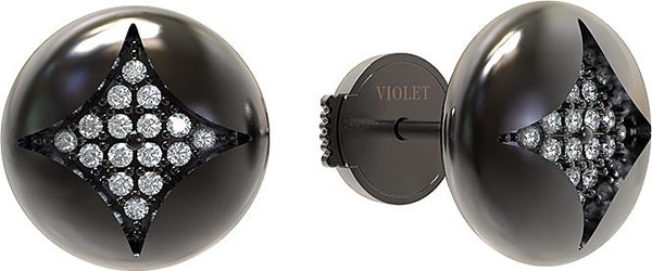 Серьги из белого золота c бриллиантами