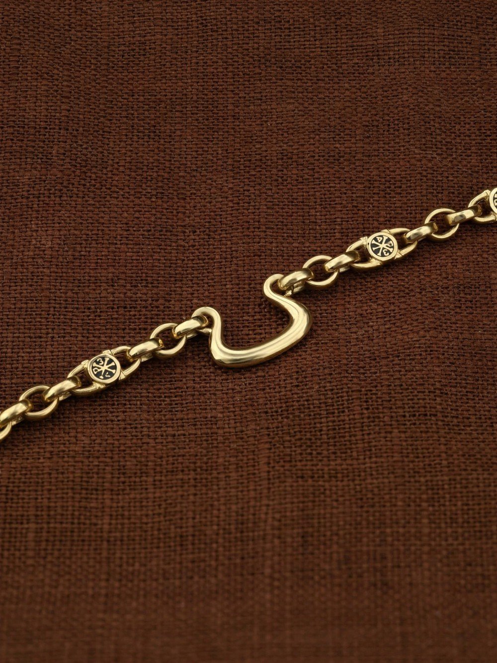 Цепь из лимонного золота c эмалью