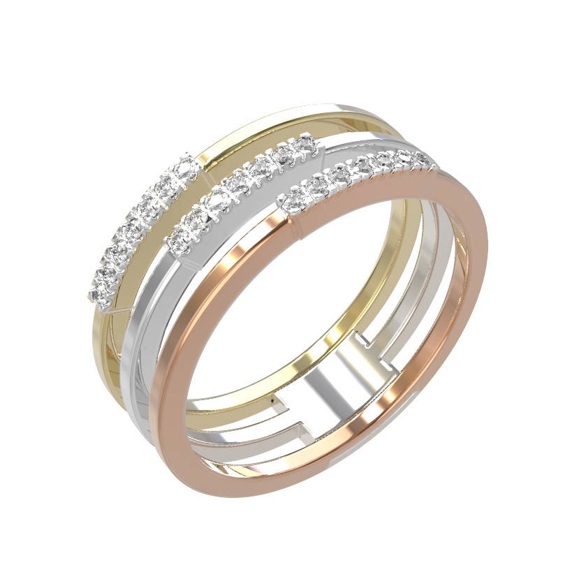 Кольцо из белого золота c бриллиантами