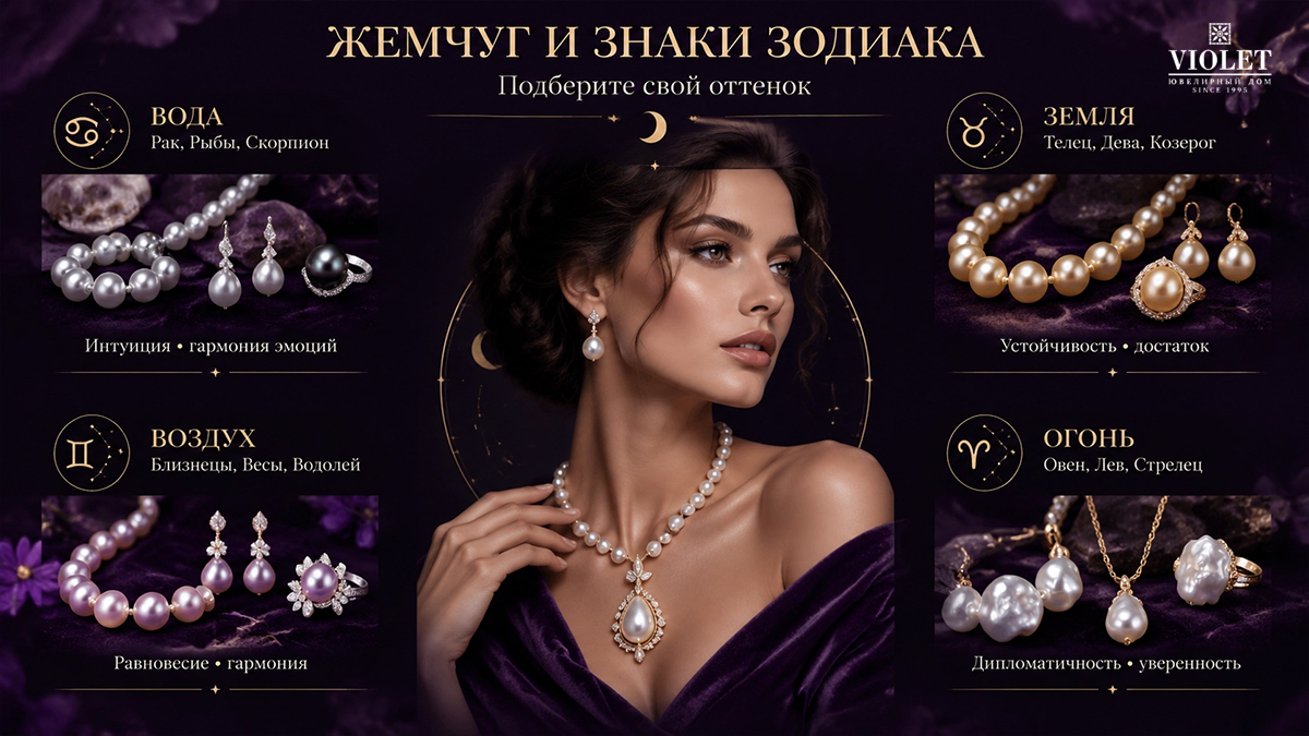 Кому подходит жемчуг по знакам зодиака и стихиям